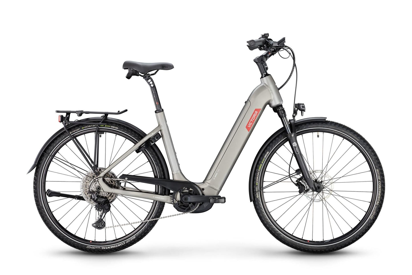 Victoria Electric Trekking Bike Manoc 6 (#1) Ebike Vict. MANOC 6 28 50 11SP WHILE WHITE