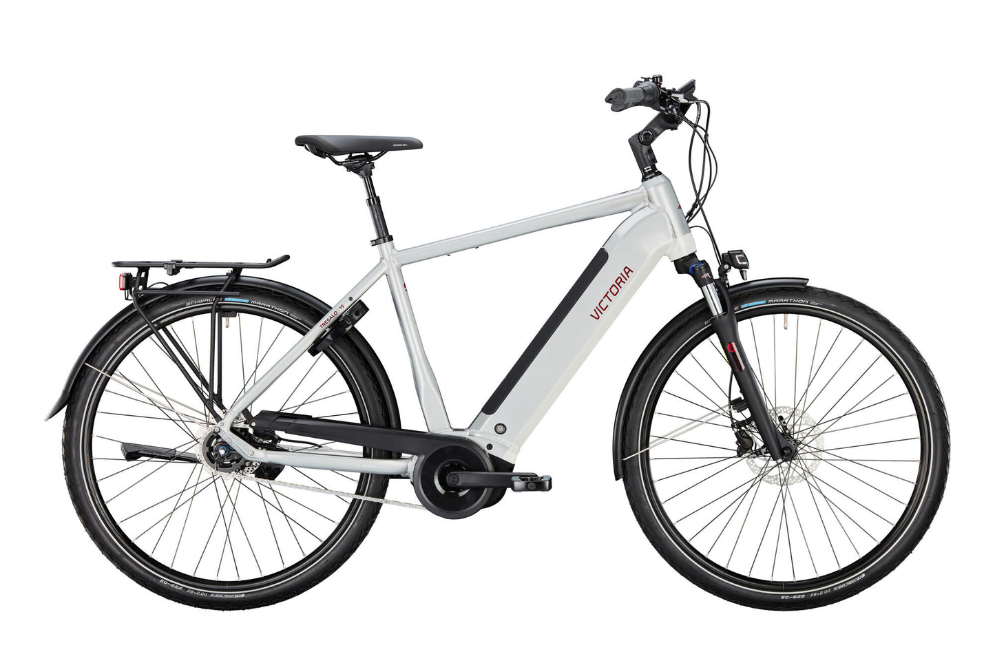 Victoria Electric Trekking Bike Tresalo 15 (#1) Ebike Vict. Tresalo 15 28 50 5SP FH Silver