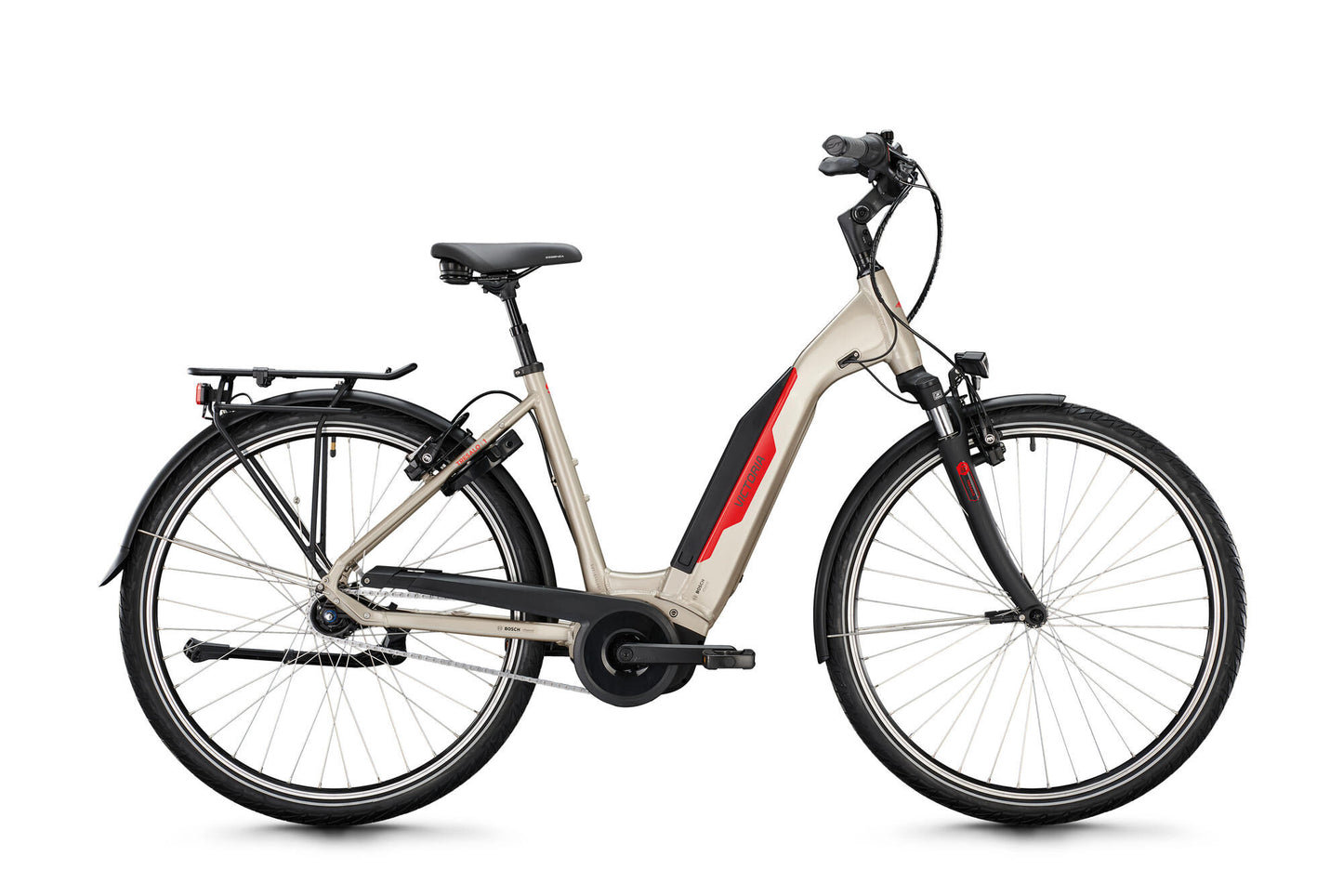 Victoria Electric Trekking Bike Tresalo 1 (#1) Ebike Vict. Tresalo 1 28 56 7SP Wave Grey