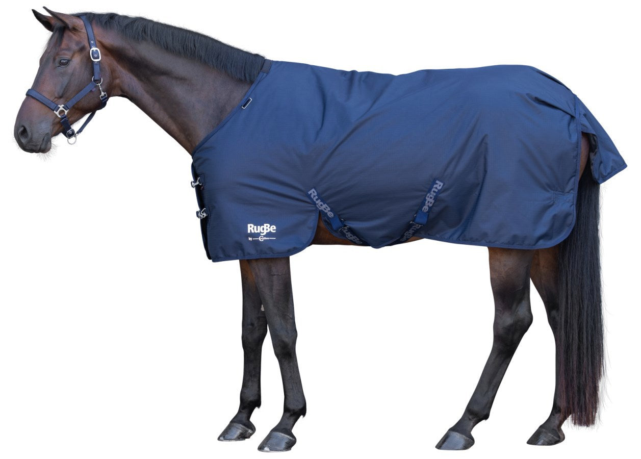 Coperta per cavalli da esterno rugbe navy 135 cm grigio