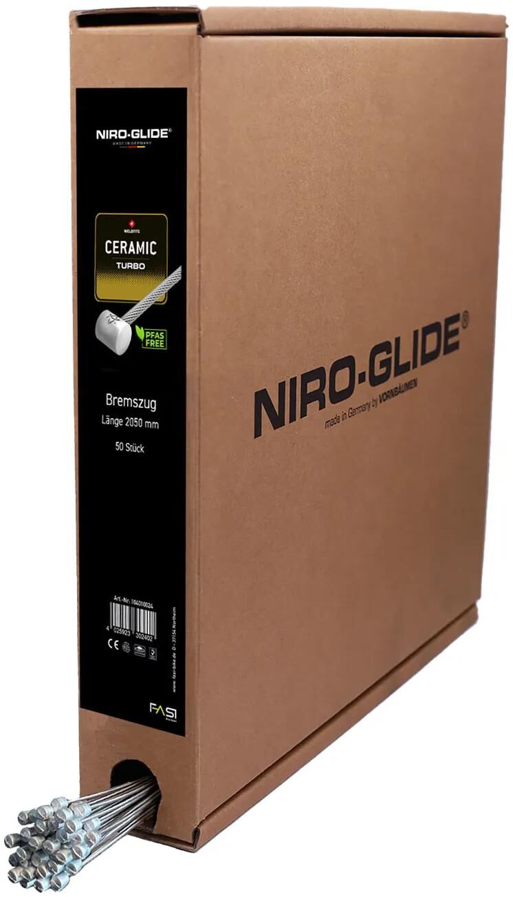 Niro-glide bremsinnenzug turbo niro glide ceramic brake ug roll nipple 2050 mm