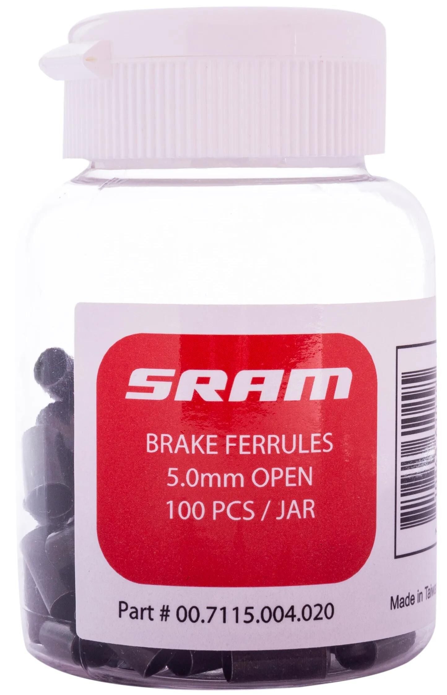 Cubierta de cable SRAM 5 mm 100 piezas. Black Open