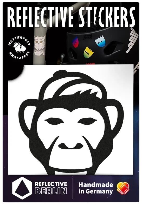 Riflettente Berlin Ref.Sticker Ref.berlin Monkey Black