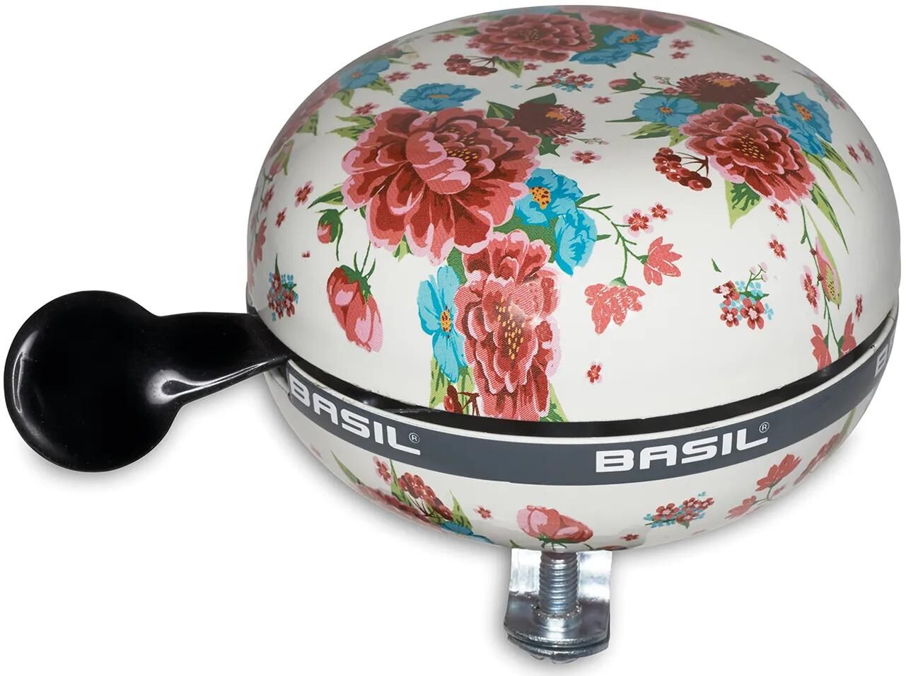 Basil Bloom - Campana de bicicleta - 80 mm - Blanco con flores