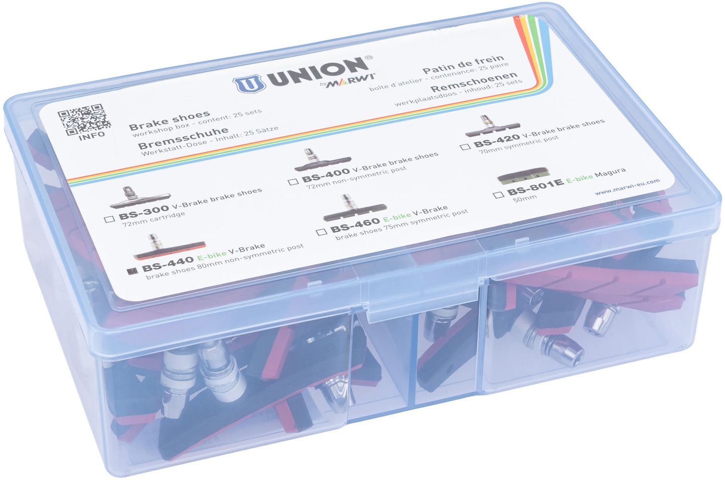 Marwi Velgrem Block Set BS-440 V-Brake 80mm (Asym.) (25st)