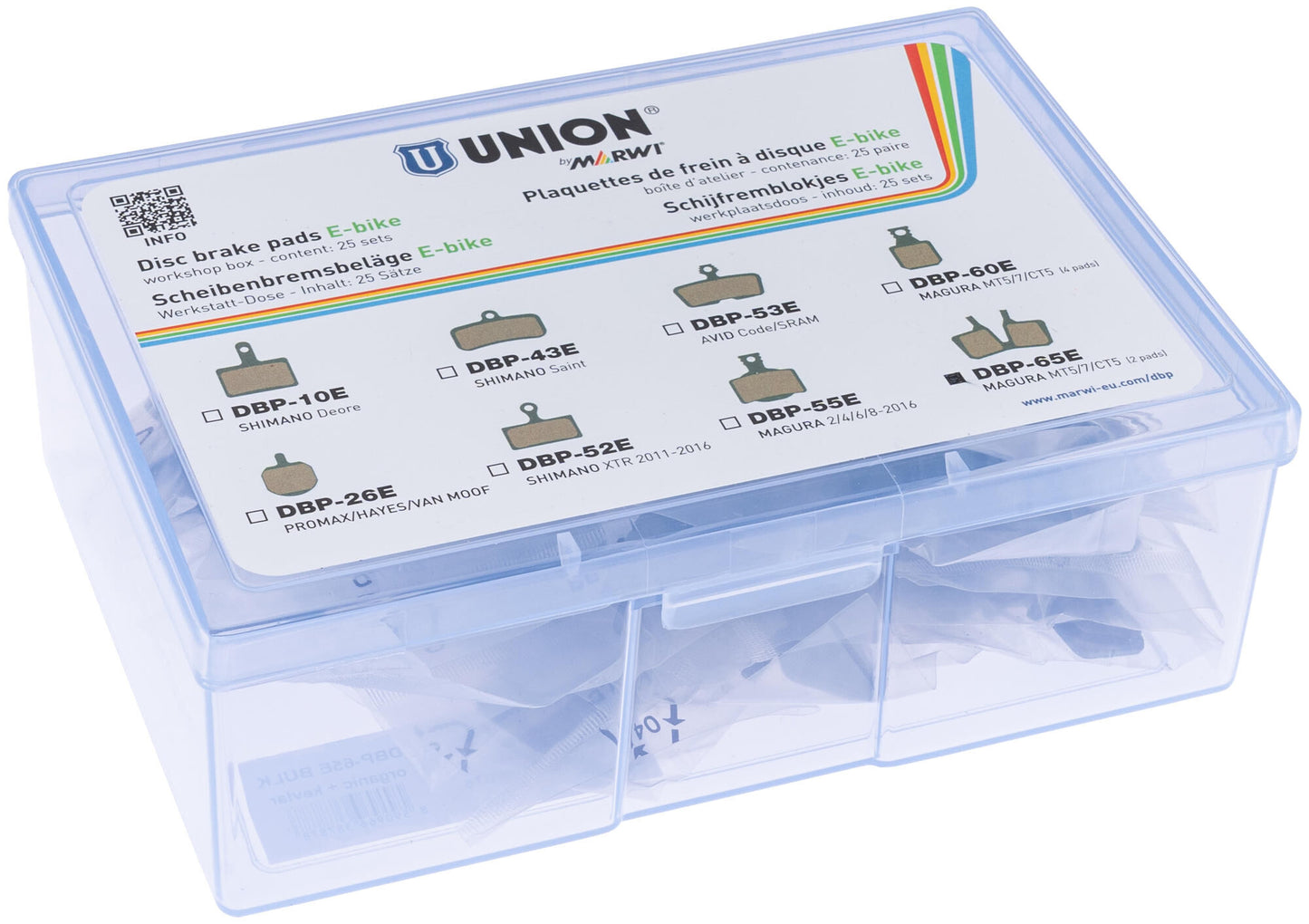 Bloque de freno de disco Marwi Juego de DBP-65E MT5 7 CT5 2 almohadillas (25º)