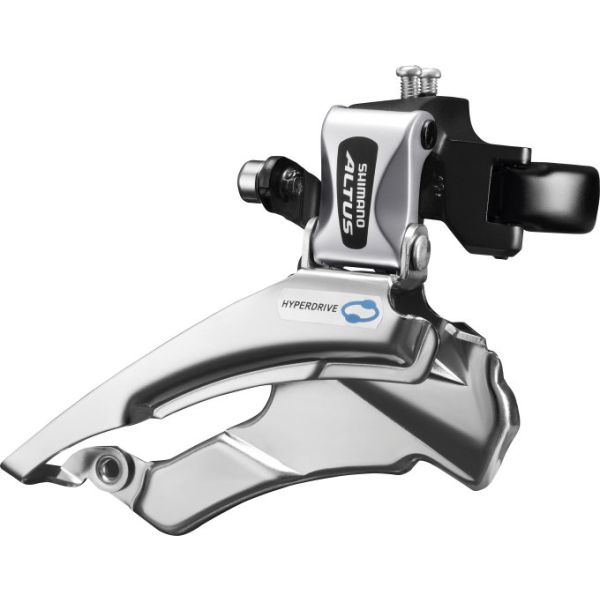 Shimano Voorkerailleur 3 x 7 Altus de 8 velocidades FD-M313 Down Swing Dual Pull con High Clamp 42-48T (66-69 °)