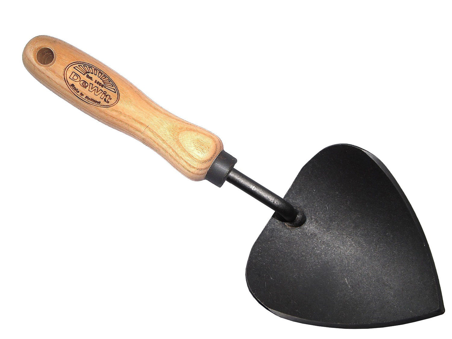 La paletta per terriccio bianco basic con manico in frassino 140mm dewit