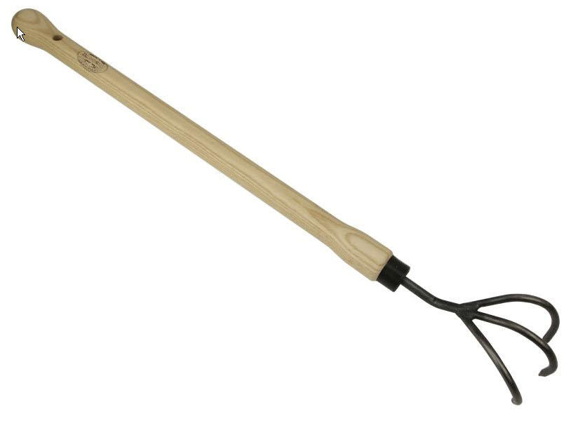 Il coltivatore bianco a 3 denti con pomello in frassino stelo 480 mm