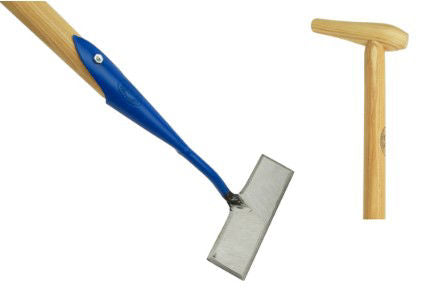 La zappa rettangolare bianca 16 cm con manico in frassino dewit