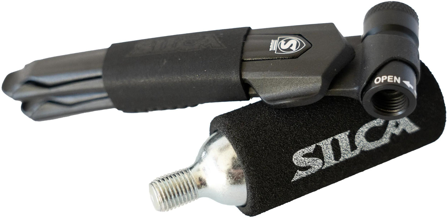 Silca CO2 Cart.Pump Eolo Levers Premio Black