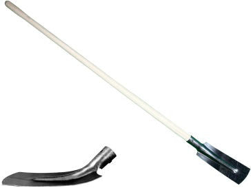 La pala de cable blanca de 12cm de ancho con mango de pomo de 130cm