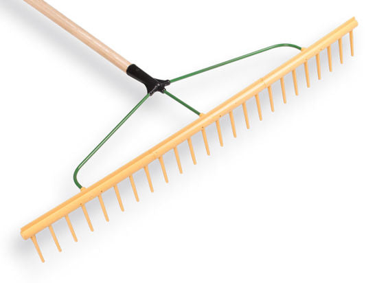 Mm eurotool rastrillo poli 24t con borde nivelador 94cm con mango 160cm