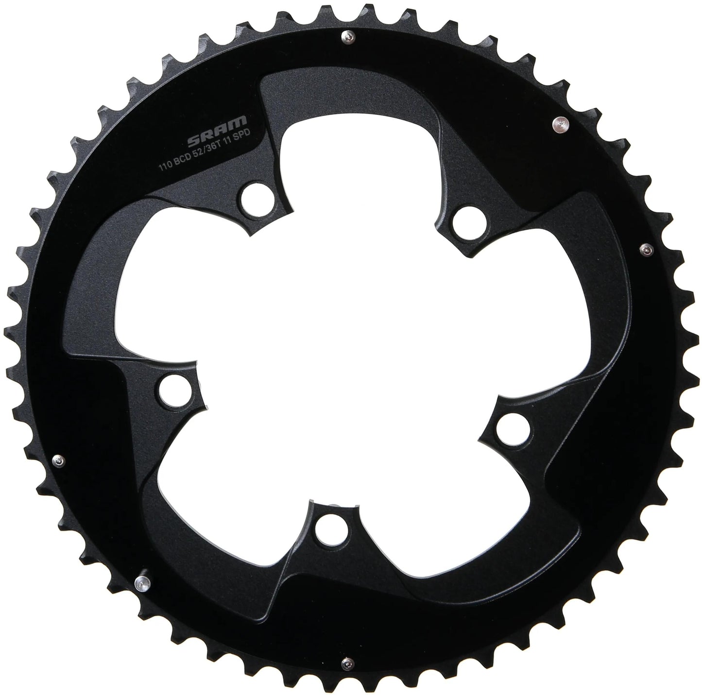 Sram Chain Ring Roaddoub. 52t alu f. Nero rosso