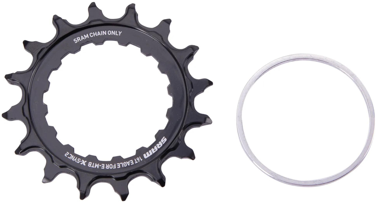 Sproket Motor Sram F.Bosch 16T. Black in acciaio