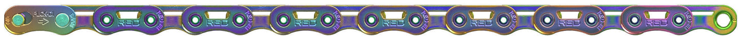 SRAM Chain Red E1 114 Rainbow sinistro