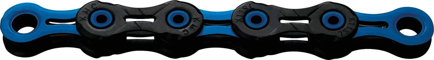 Cadena de bicicleta KMC DLC 11 - 118 enlaces - Black Black - extremadamente duradero - 243g