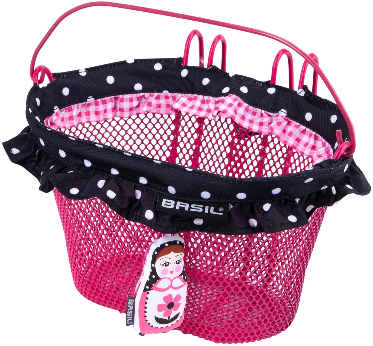 Basil Jasmin - Canasta para bicicletas para niños - delantera o en la parte posterior - rosa