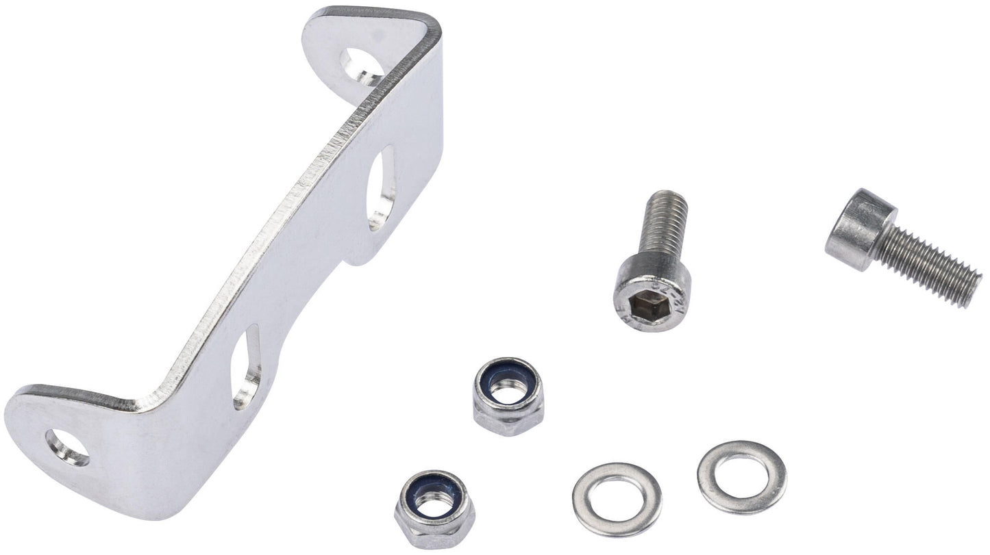 Pletscher staffa a U barra a U inox argento.