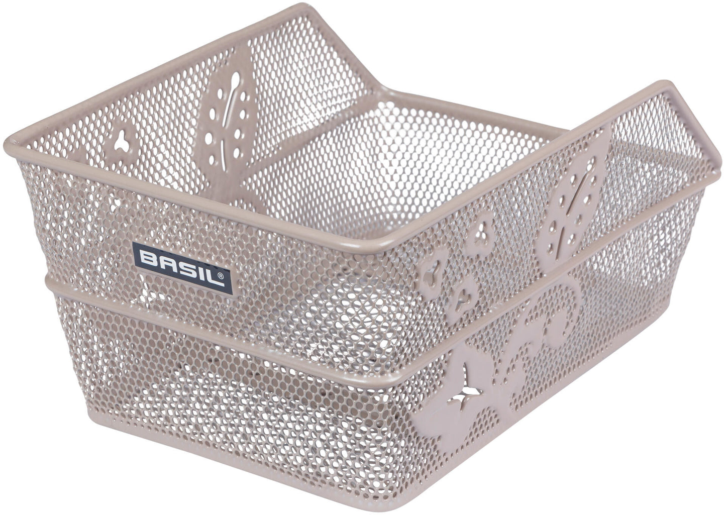 Basil Bicycle Basket Cento Flower S 31 X 21 X 0 Nude Metallic