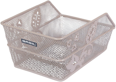 Basil Bicycle Basket Cento Flower S 31 X 21 X 0 Nude Metallic