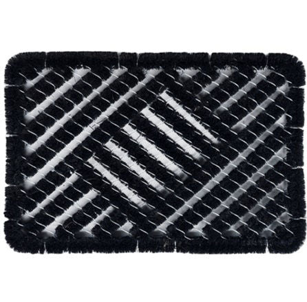 Zerbino Brush Mat cocco nero 40x60 cm