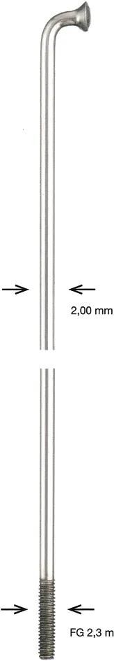 Raggi Alpina zincati 2x256 mm