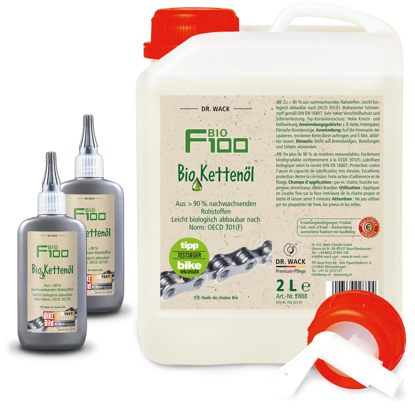 Dr. Wack Chain Oil Oil Dr. Wack 2L Bio 2 L contenitore