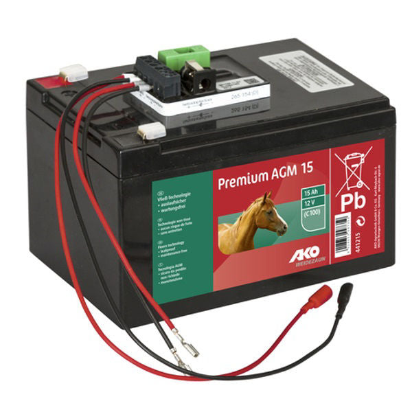 Batteria Ako Premium AGM Fleece 15 Ah, set completo