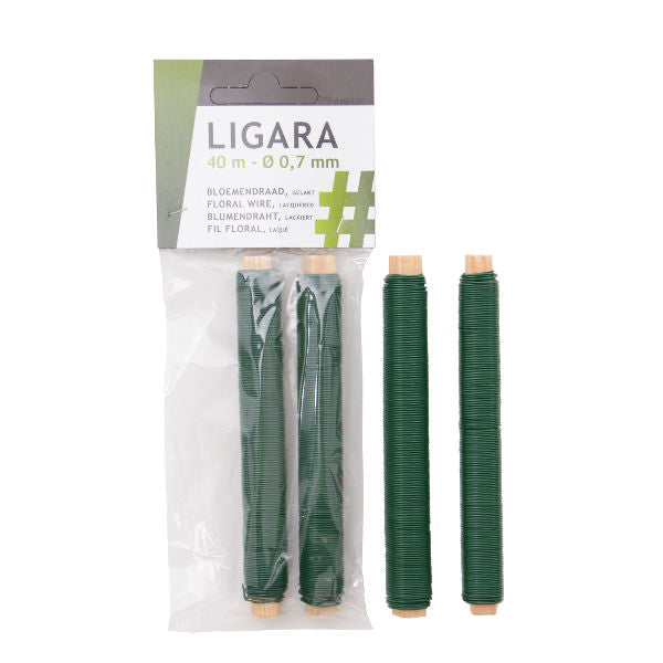 Filo per rilegatura floreale Ligara verde pl 40m 2 pezzi