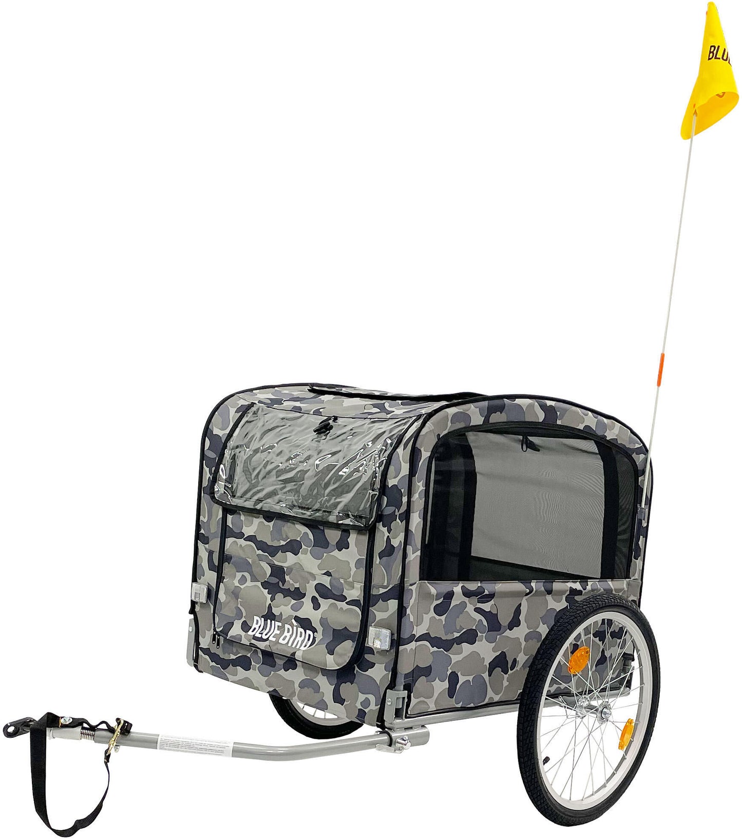 Carrello per cani da bicicletta blu