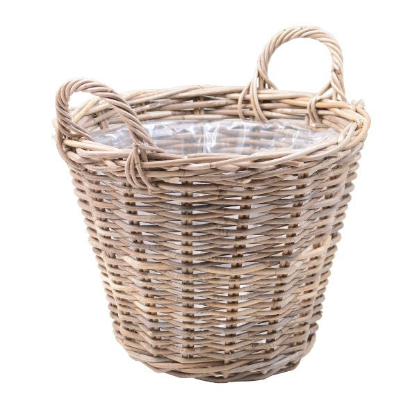 Cesta para patatas ratán gris d42 x h32