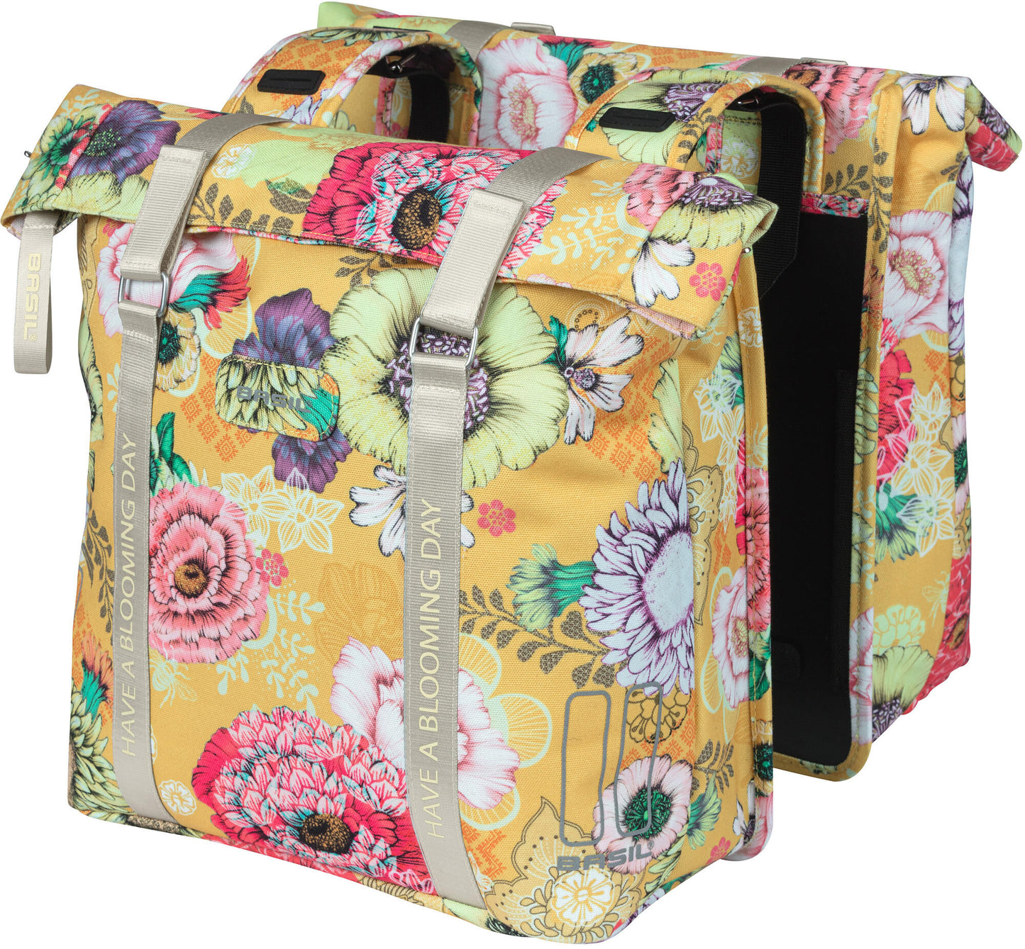 Boba de bicicleta doble de campo Basil Bloom: impermeable, completamente forrado, miel amarillo