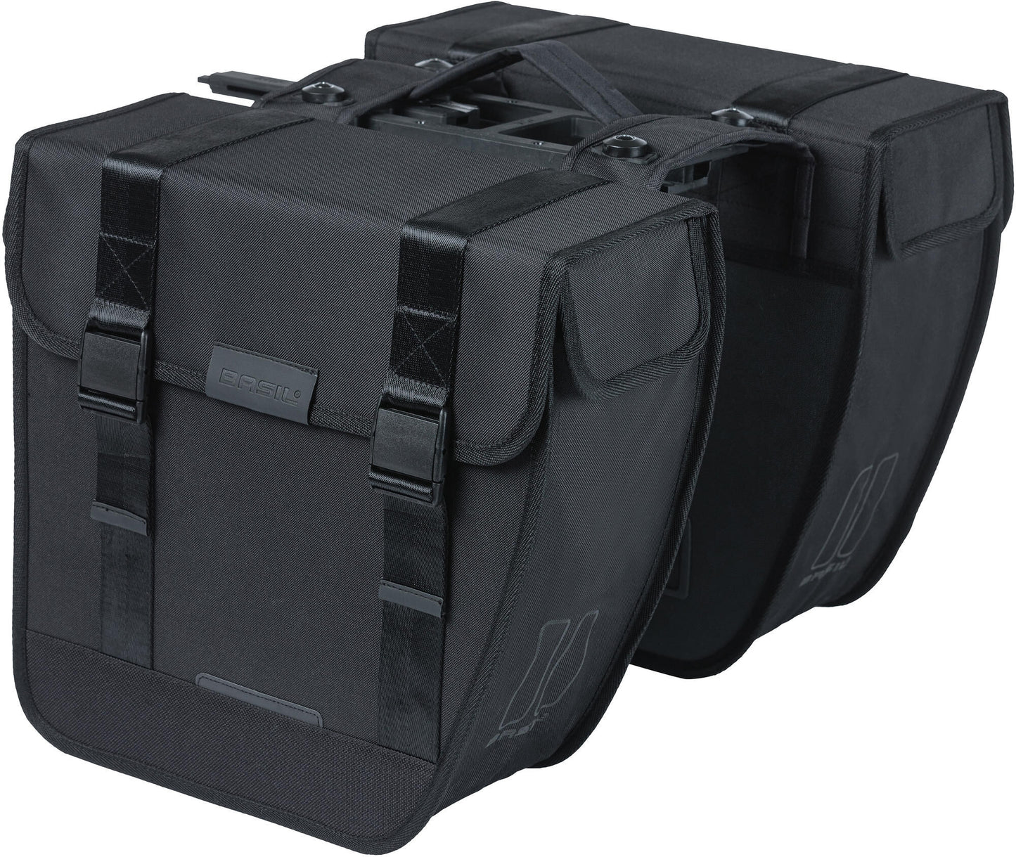 Basil Bolsa de bicicleta Double Tour Black Mik 28L