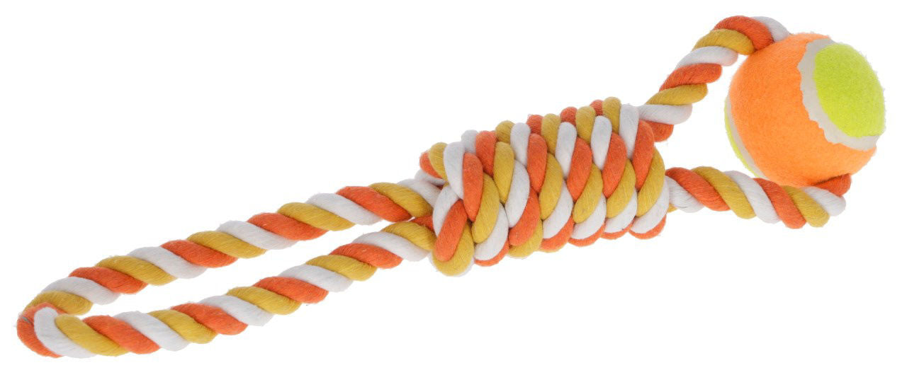 Bola con hilo 37 cm algodón naranja