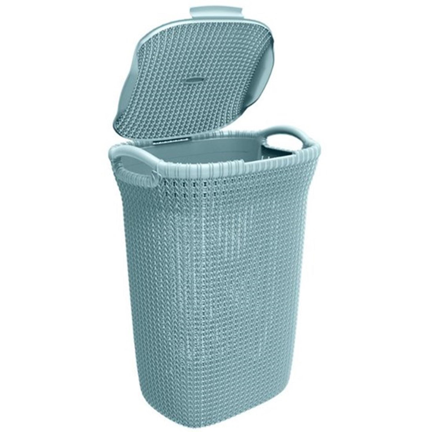 Portabiancheria in maglia Curver 57 litri blu nebbia