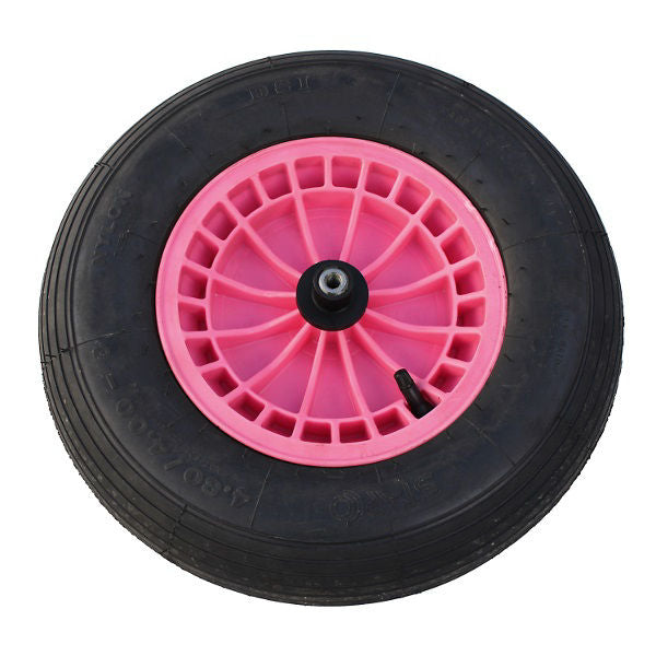 Ruota Fort 480400x8 2 strati cerchione in plastica rosa asse 13 cm