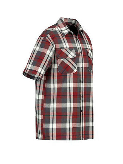 Camicia Storvik a quadri manica corta design a blocchi 32 xxxxl