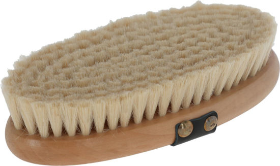 Cepillo para caballos con respaldo de madera