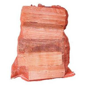 Leña secada naturalmente mm en bolsa de malla