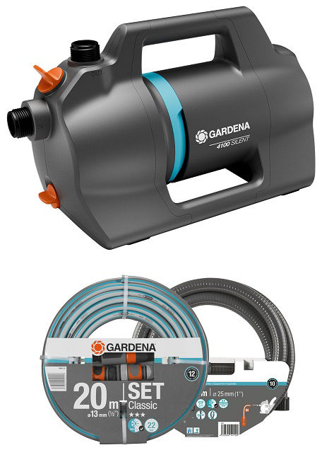 Pompa di spruzzatura di gardena 4100 set silenzioso