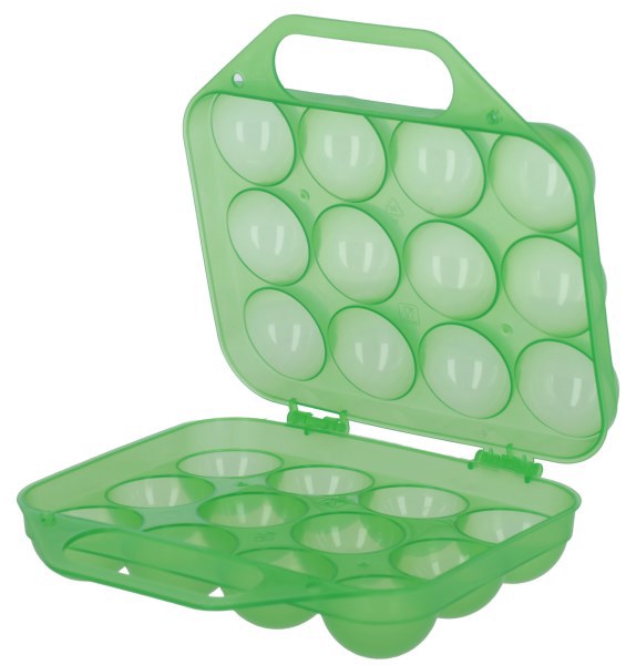 Portauova in plastica Kerbl per 12 uova, verde