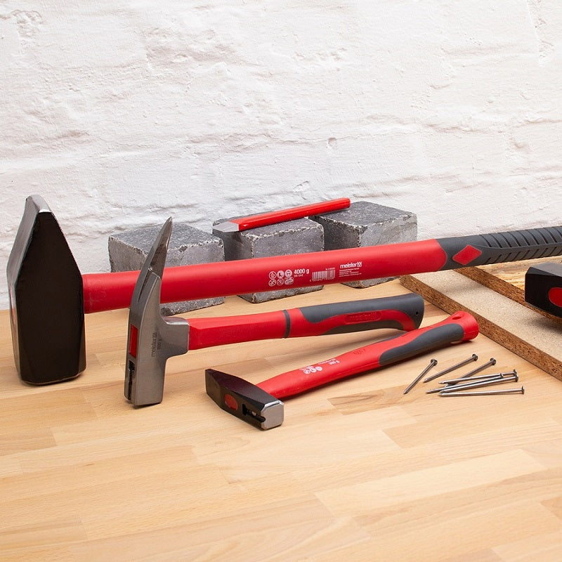 Martillo eurotool mm 4kg con mango de fibra de vidrio 90cm