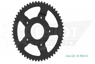 Ruota a catena Esjot 428 55Z in acciaio argento