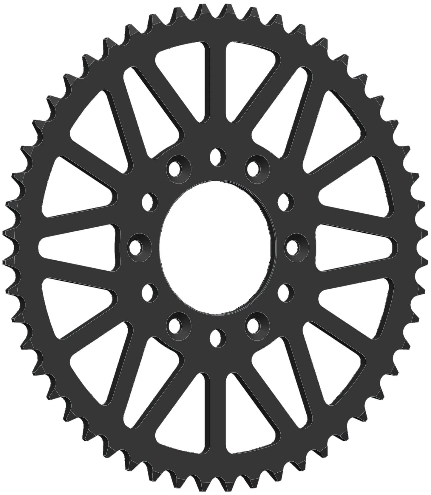 Rueda de la cadena de Esjot 520 52z de acero negro