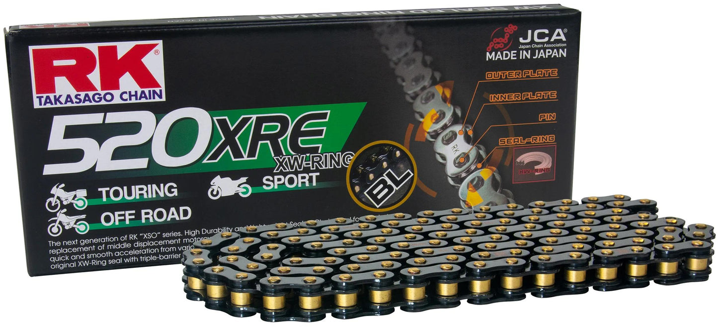 Cadena rk 520 xre 104 n negro abierto