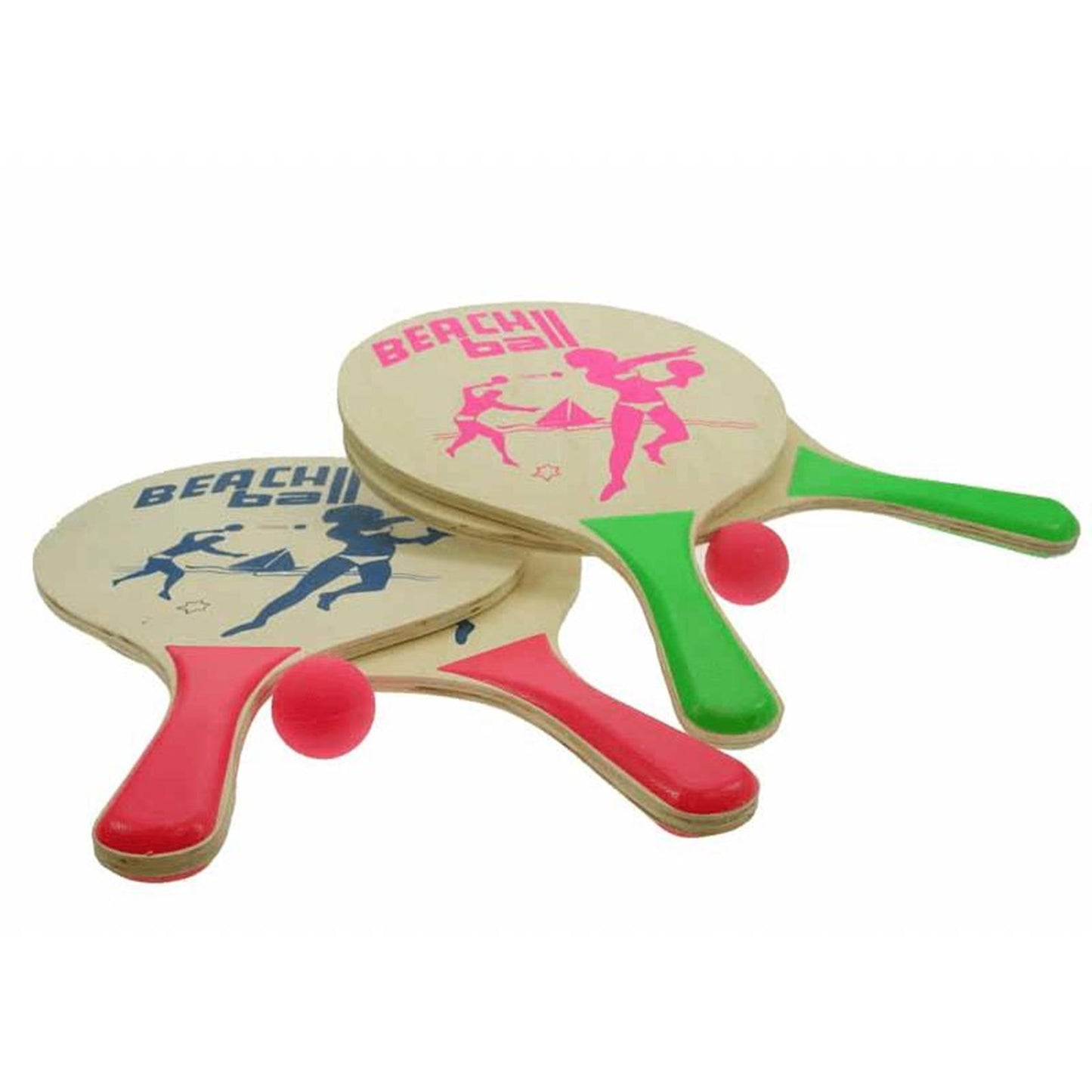 Gerkimex juego de pelotas de playa natural 24,5x39 cm