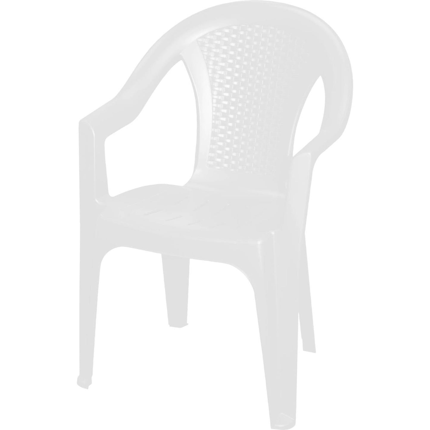 Sedia da pranzo ischia in plastica bianca