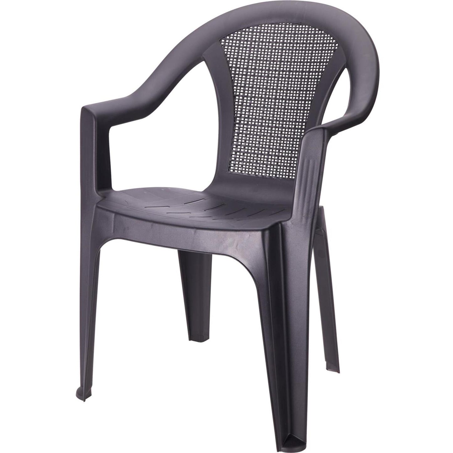 Sedia tessa in plastica nero opaco
