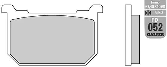 Galfer remblokken fd052 brake pad fd052 g1054 organic
